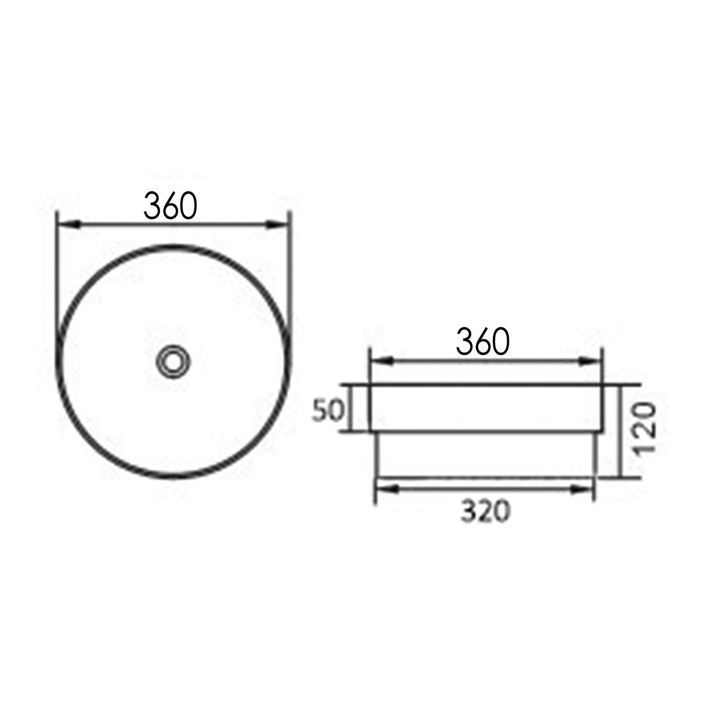 Otti Semi Inset Round Basin | 355mm
