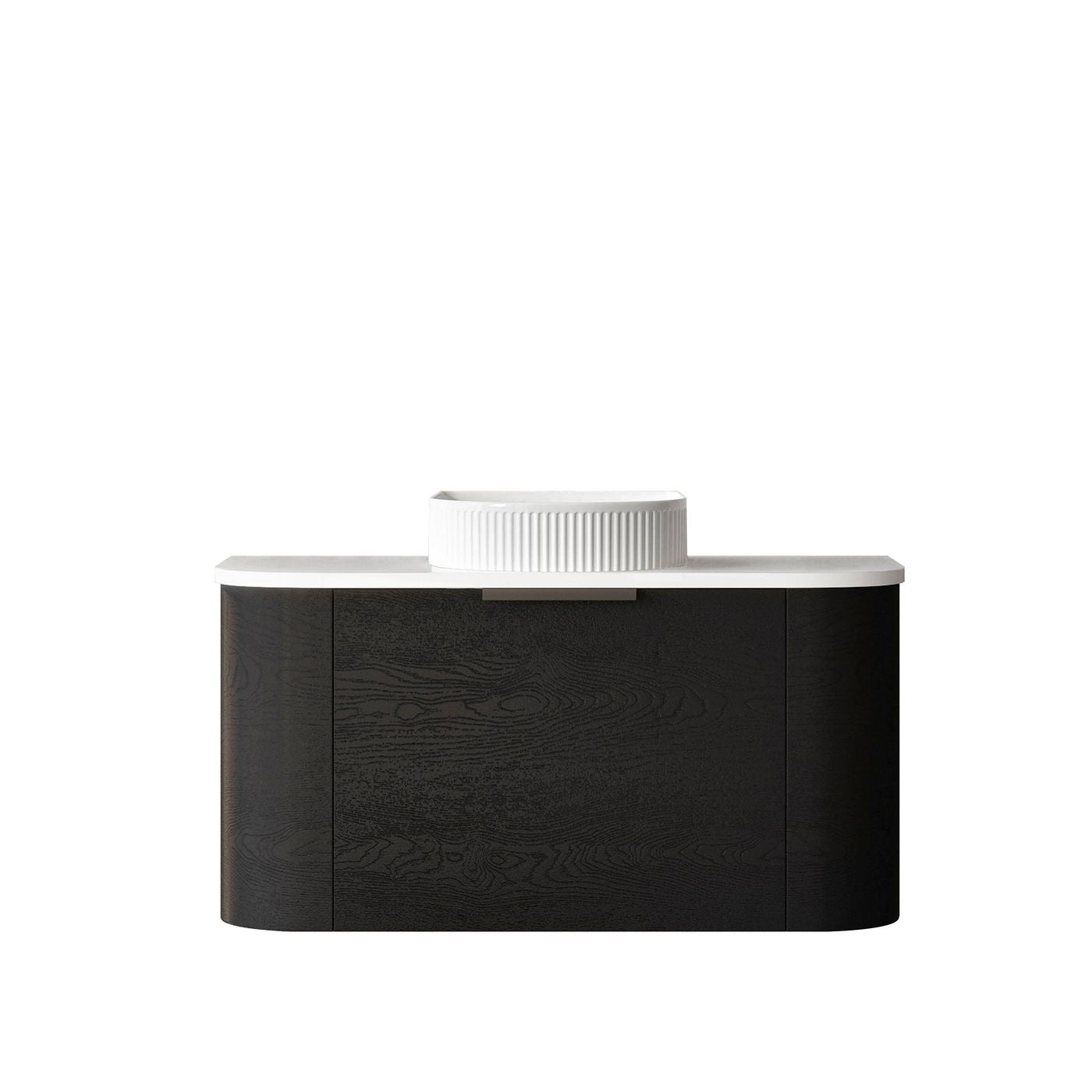Otti Bondi Wall Hung Curve Vanity | Natural Oak & Black Oak