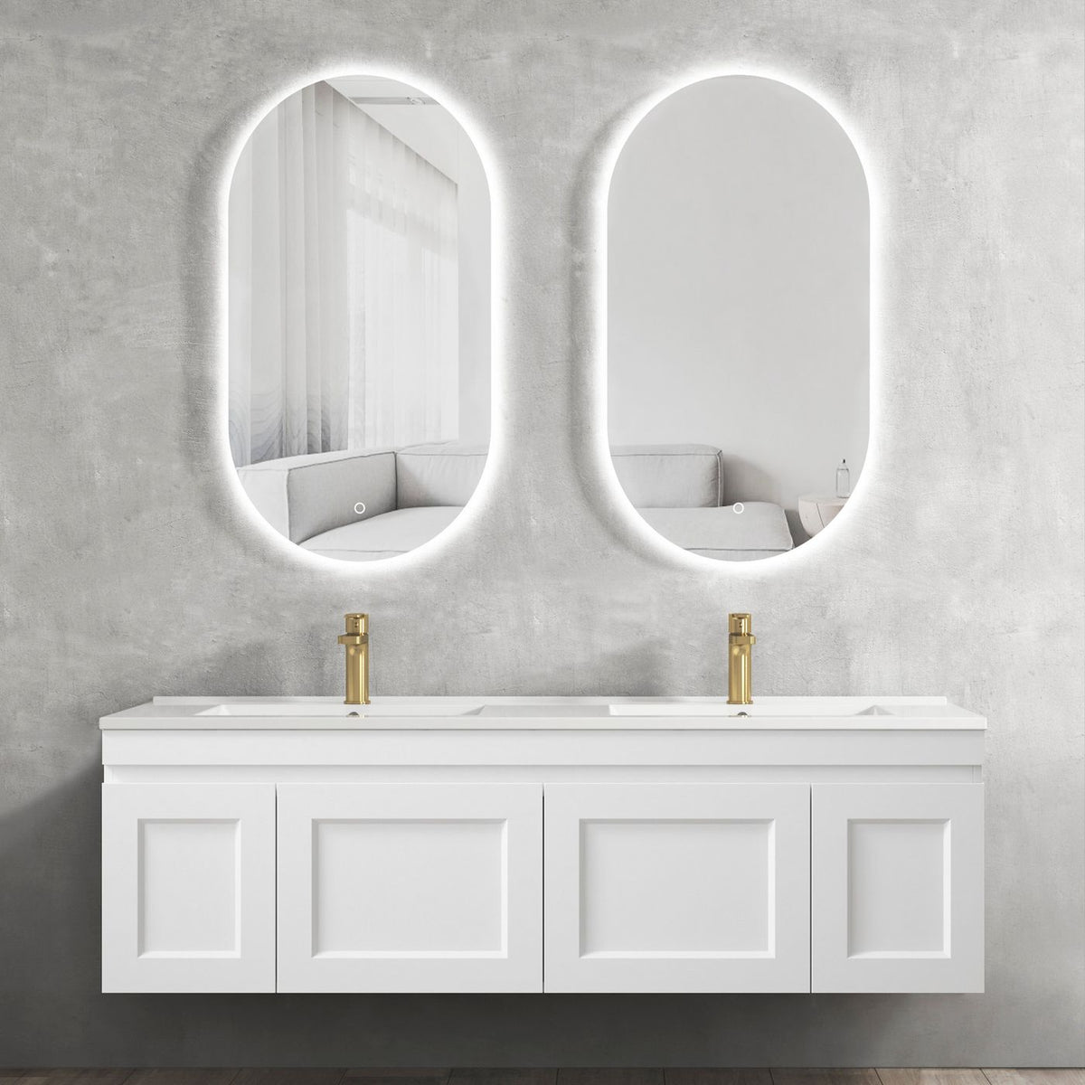 Otti Hampton Mark II Wall Hung Vanity | Satin White