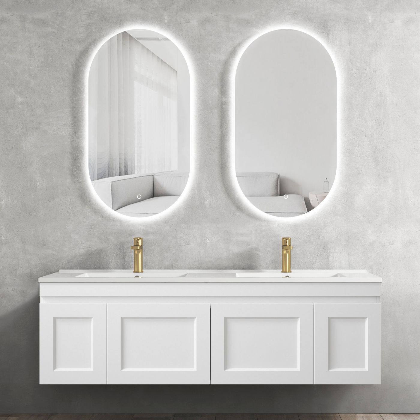 Otti Hampton Mark II Wall Hung Vanity | Satin White
