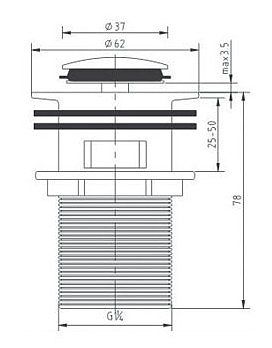 Otti Basin 32mm Pop-Up Waste | With Overflow