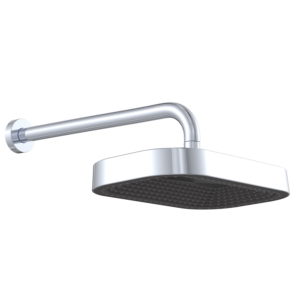 Fienza Kuro Shower Arm Set, Soft Square Head, Chrome