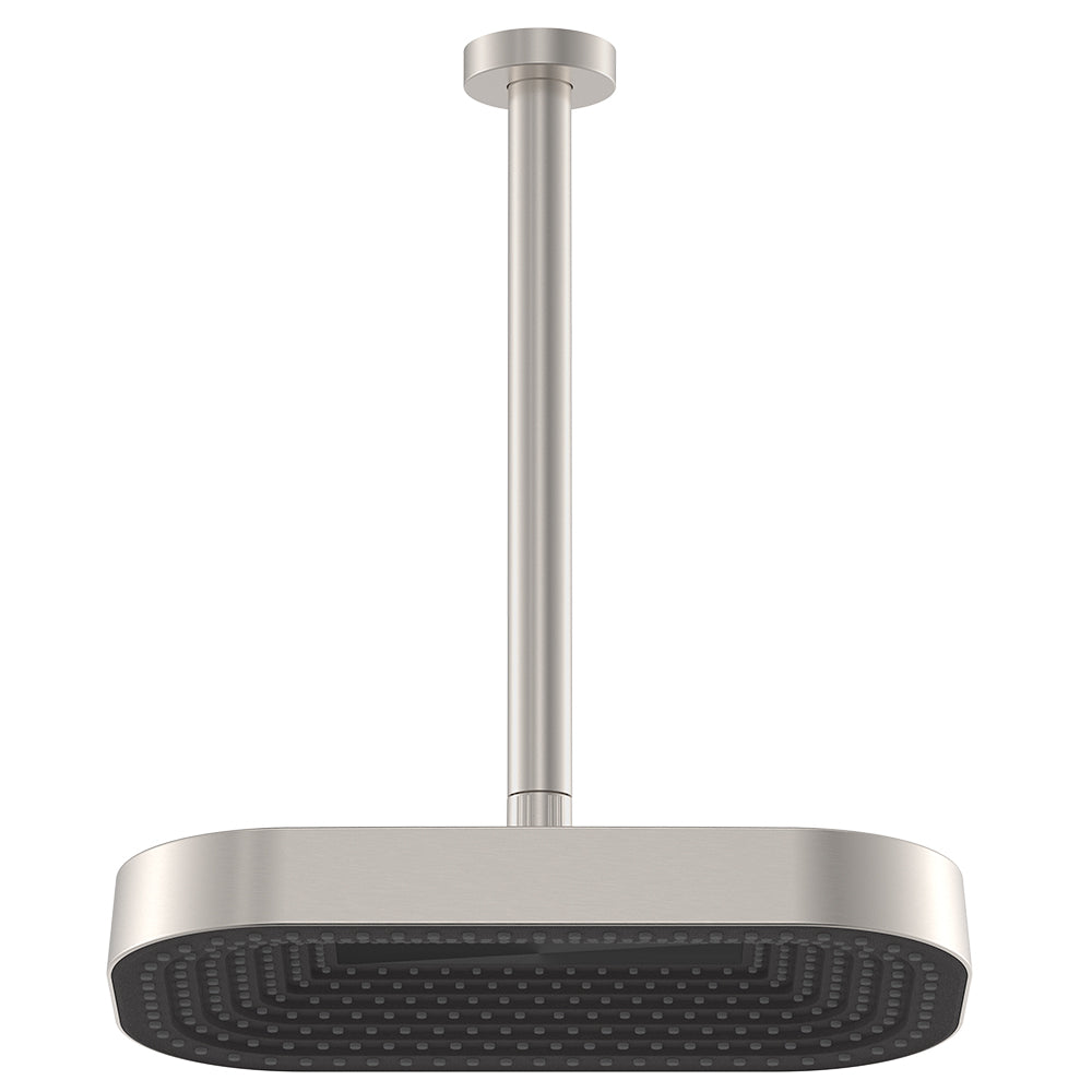 Fienza Kuro Shower Dropper Set, Soft Square Head, Brushed Nickel