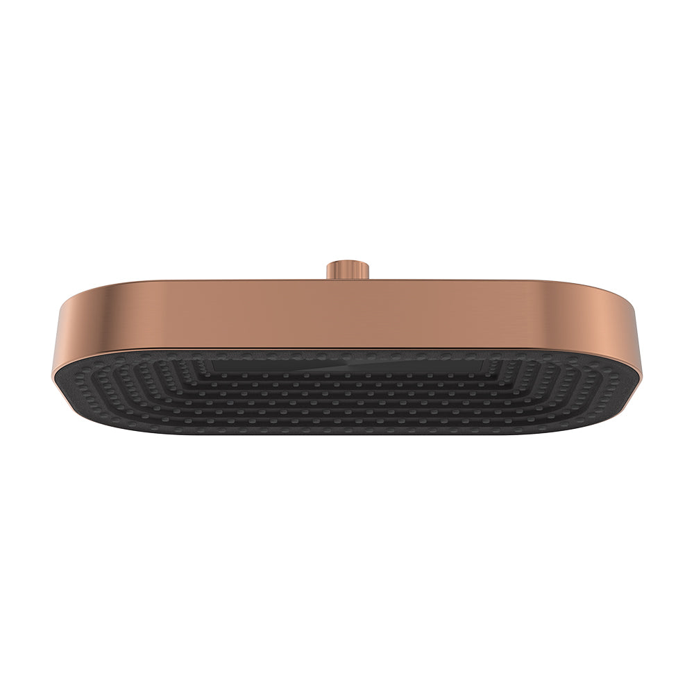 Fienza Kuro Shower Head, Soft Square, Brushed Copper