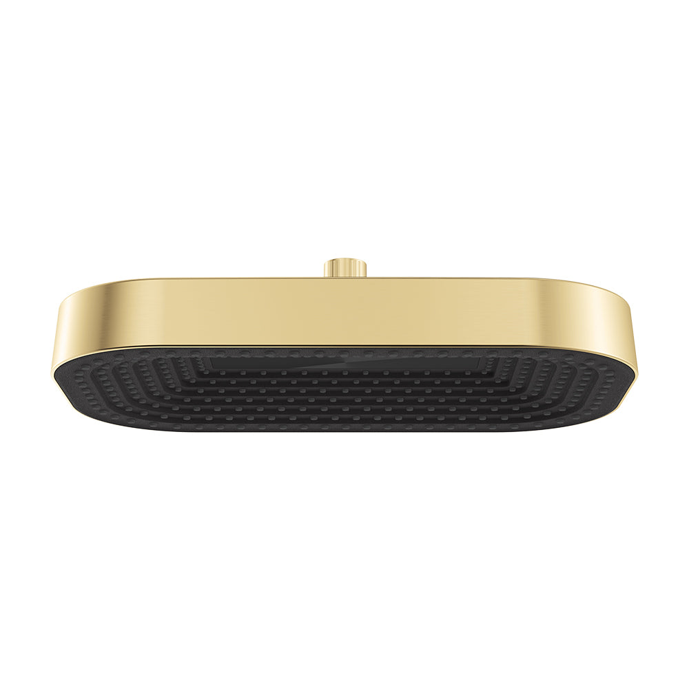 Fienza Kuro Shower Head, Soft Square, Urban Brass