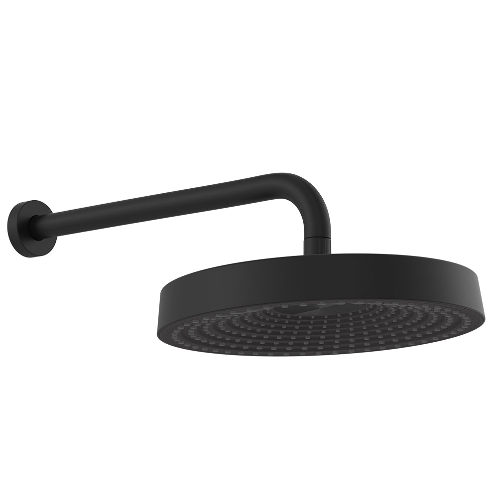 Fienza Kuro Shower Arm Set, Round Head, Matte Black