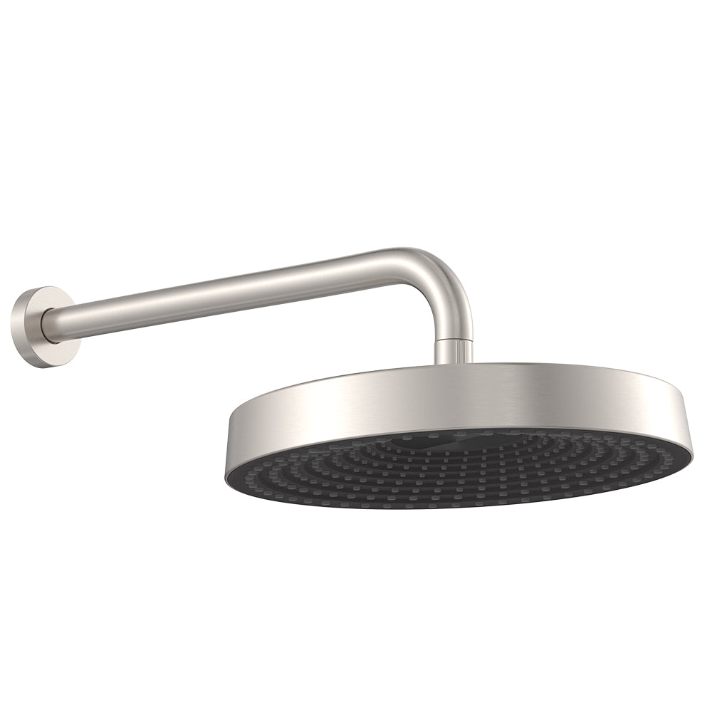 Fienza Kuro Shower Arm Set, Round Head, Brushed Nickel