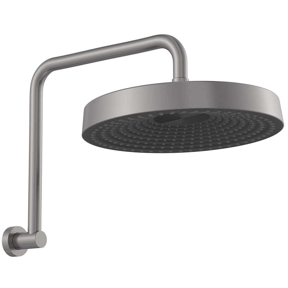 Fienza Kuro Gooseneck Shower Arm Set, Round Head, Gun Metal