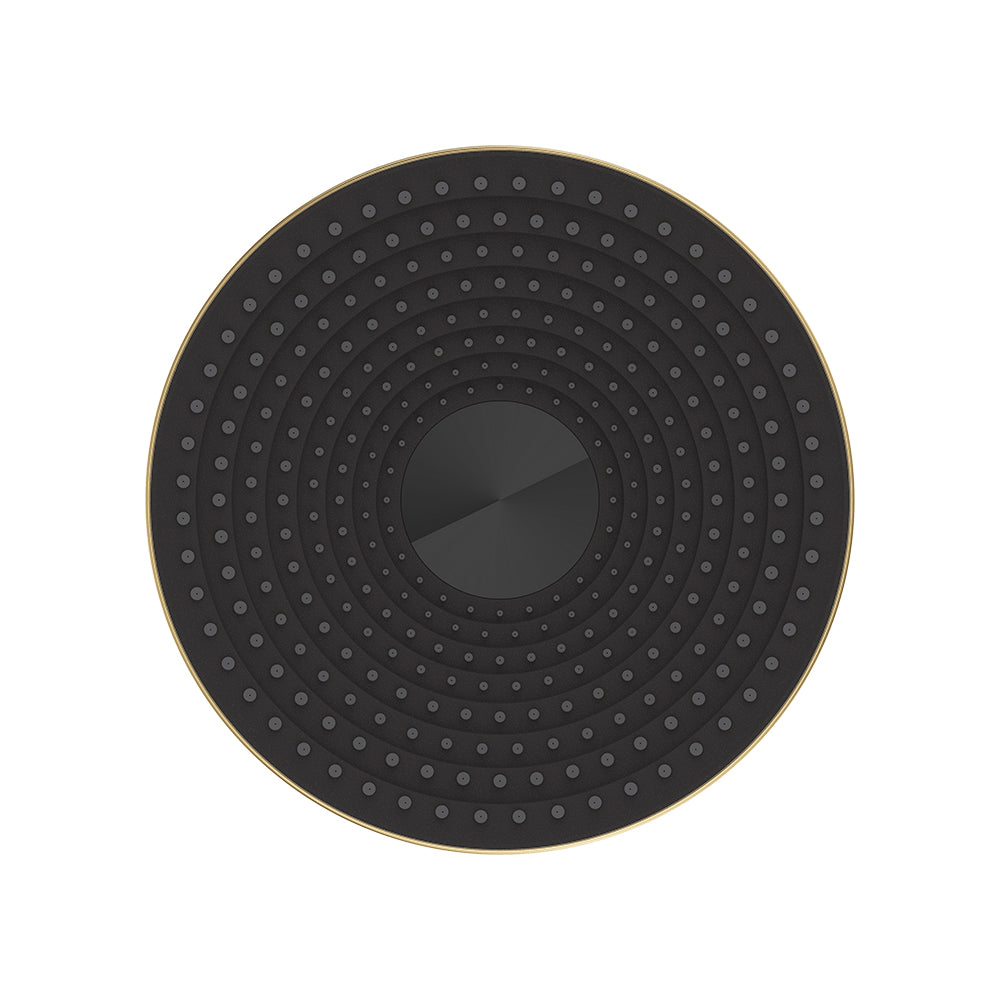 Fienza Kuro Shower Head, Round, Urban Brass