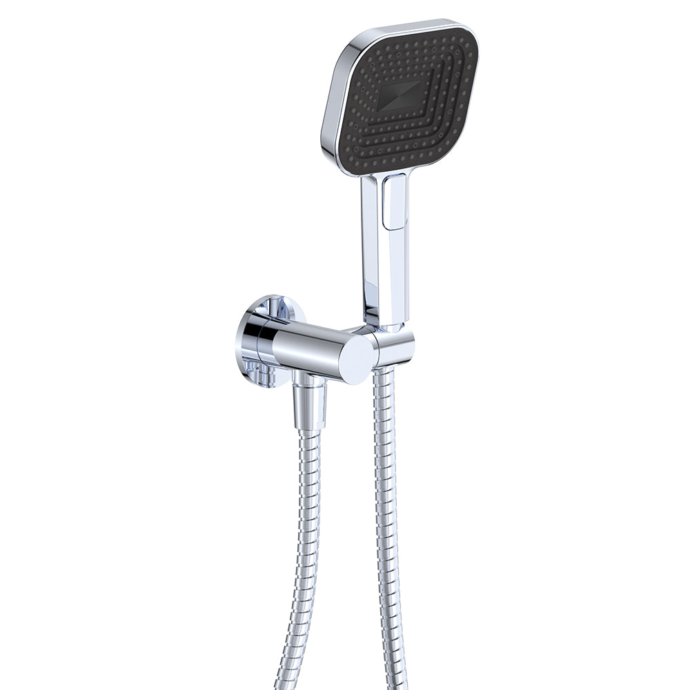 Fienza Kuro Hand Shower, Round Plate, Soft Square Head, Chrome