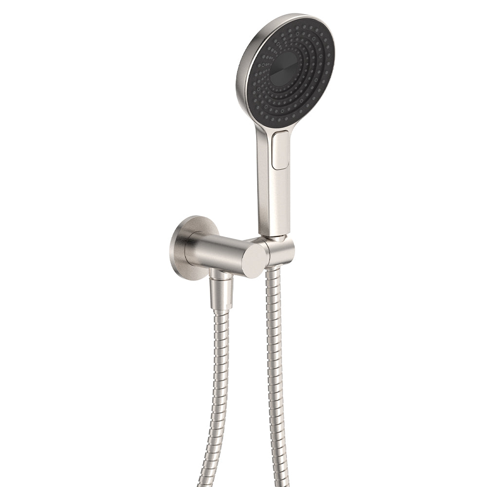 Fienza Kuro Hand Shower, Round Plate, Round Head, Brushed Nickel