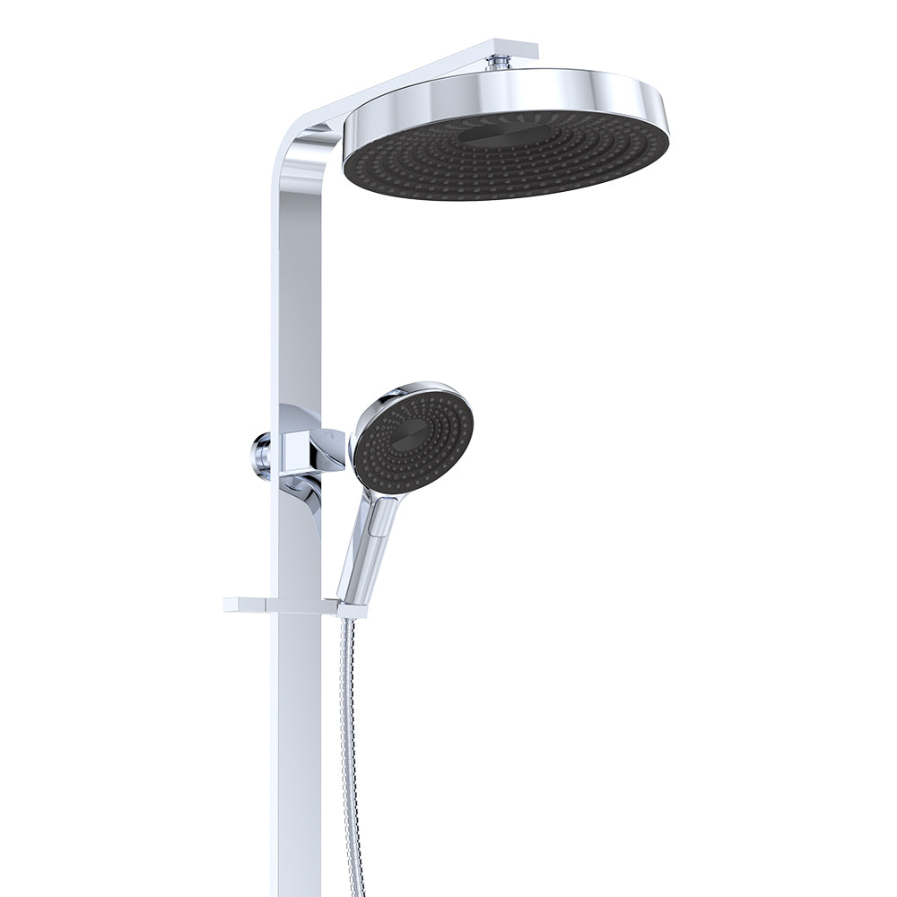 Fienza Kuro Deluxe Twin Shower Round Head, Chrome