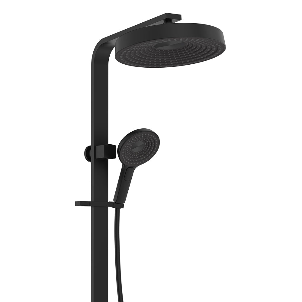 Fienza Kuro Deluxe Twin Shower Round Head, Matte Black
