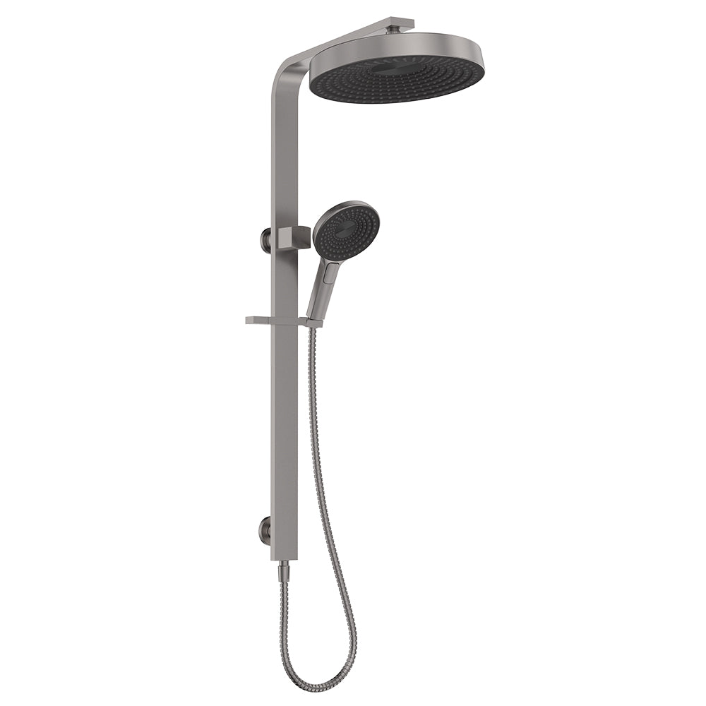 Fienza Kuro Deluxe Twin Shower Round Head, Gun Metal