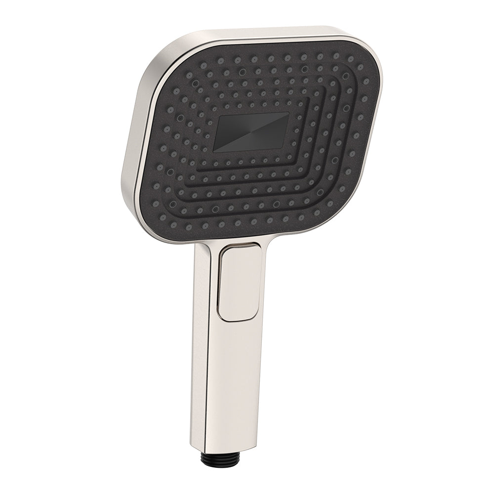 Fienza Kuro Hand Shower Head, Soft Square, Brushed Nickel