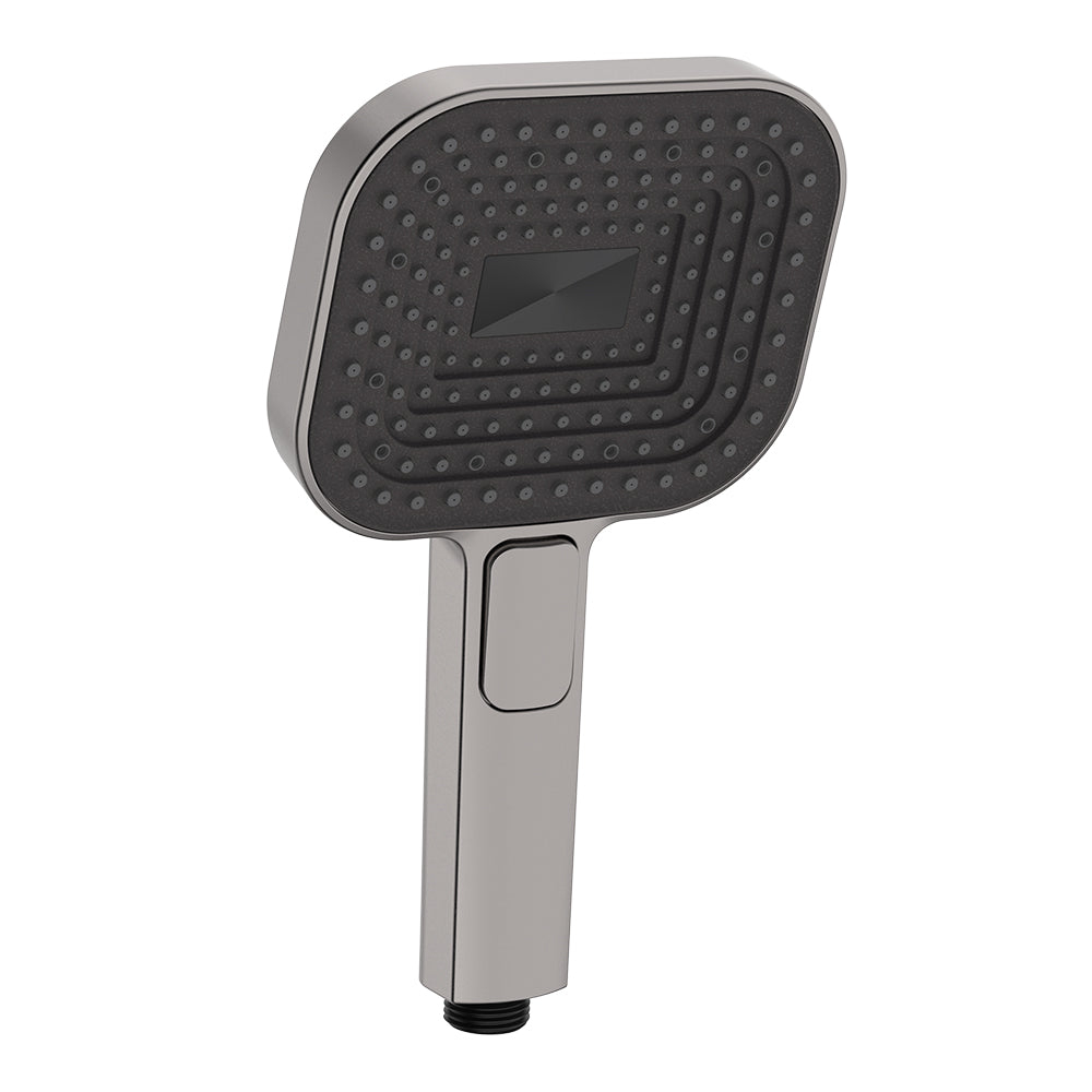 Fienza Kuro Hand Shower Head, Soft Square, Gun Metal