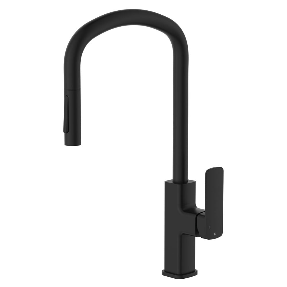 Fienza Tono Pull Out Sink Mixer, Matte Black