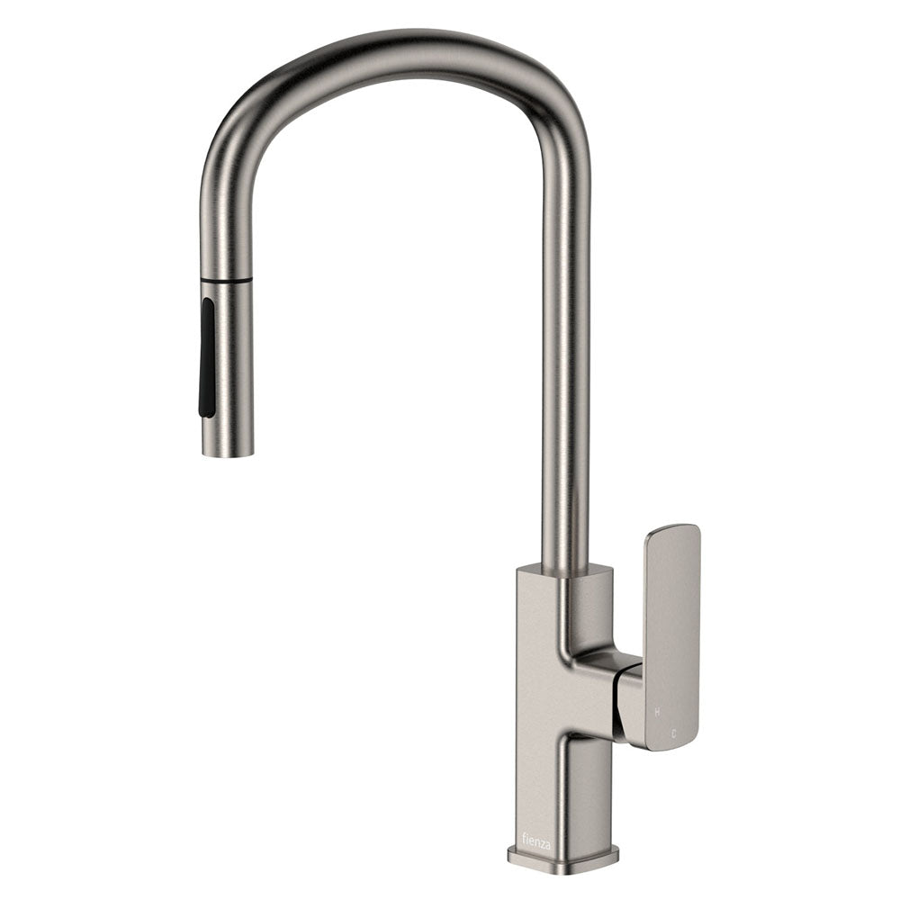 Fienza Tono Pull Out Sink Mixer, Brushed Nickel