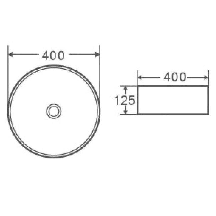 Arcisan Fluut 400 Round Above Counter Basin