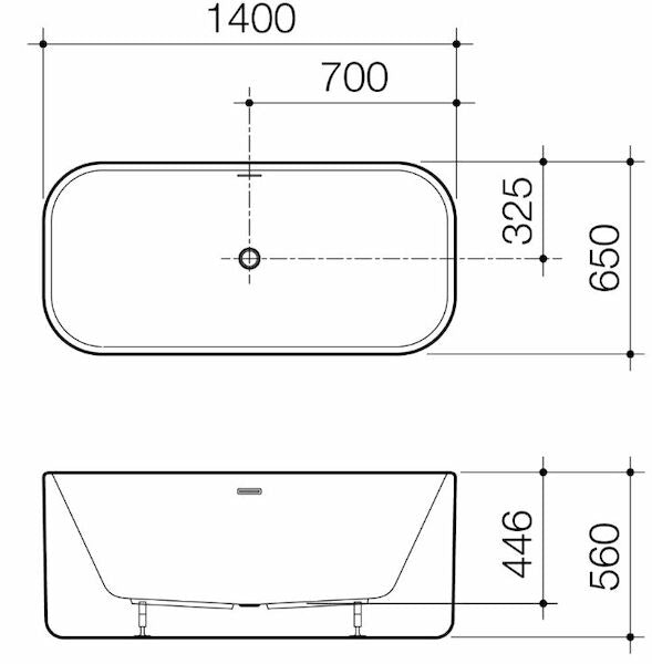 Caroma Luna® 1400 Freestanding Bath