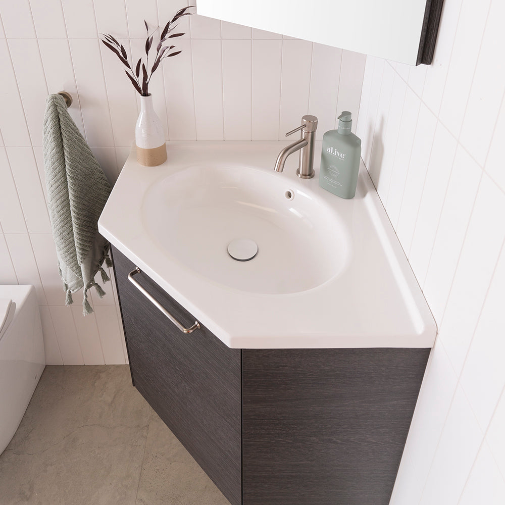 ADP Glacier vanity: Cast Marble moulded top option.