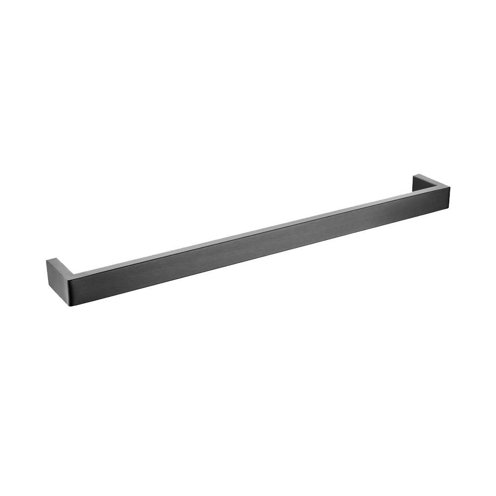 IVANO Series Square Gun Metal Grey Single Towel Rail 600mm