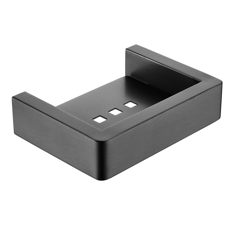 IVANO Series Square Gun Metal Grey Soap Dish Holder