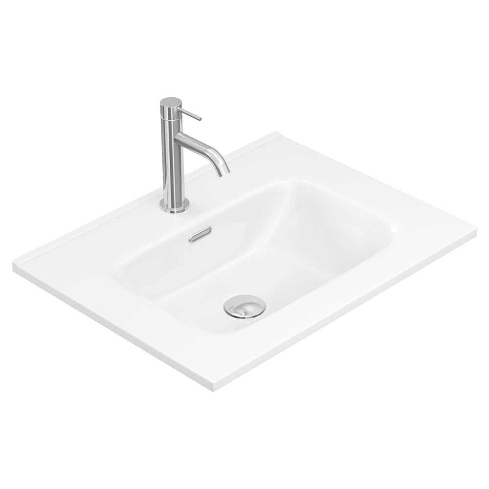 Joli Ceramic Basin Top 1200mm - Gloss White - 1 Tap Hole