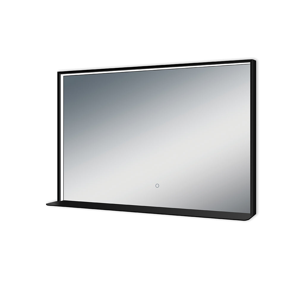 Arcisan Kibo Mirror with Shelf - 900 x 700 - Matte Black Frame