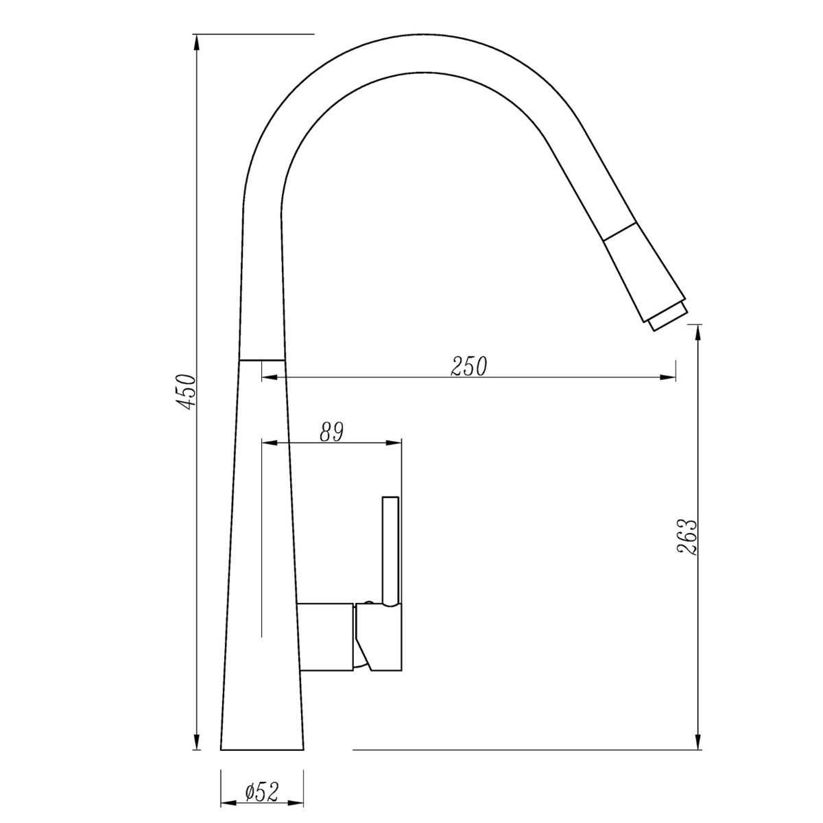 Norico Pentro Pull Out Kitchen Mixer