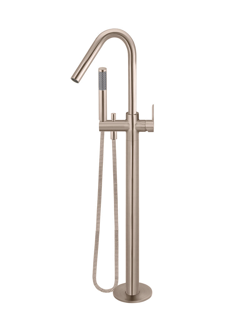 Meir Round Paddle Freestanding Bath Spout and Hand Shower