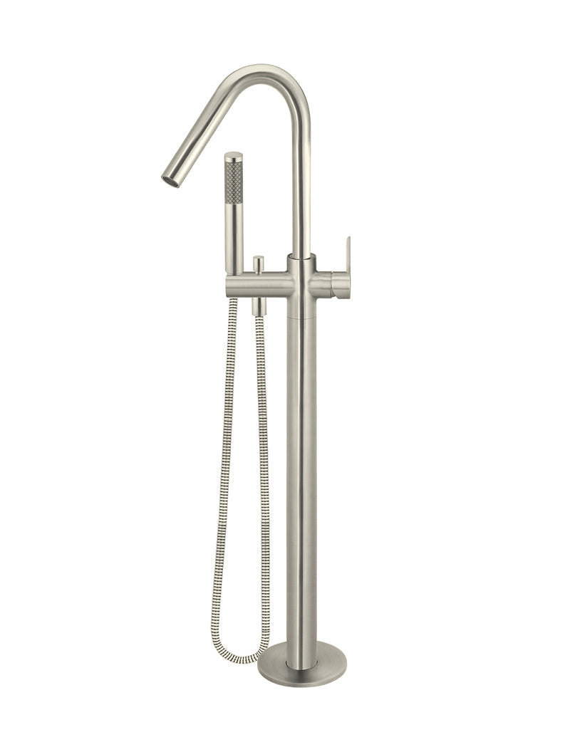 Meir Round Paddle Freestanding Bath Spout and Hand Shower