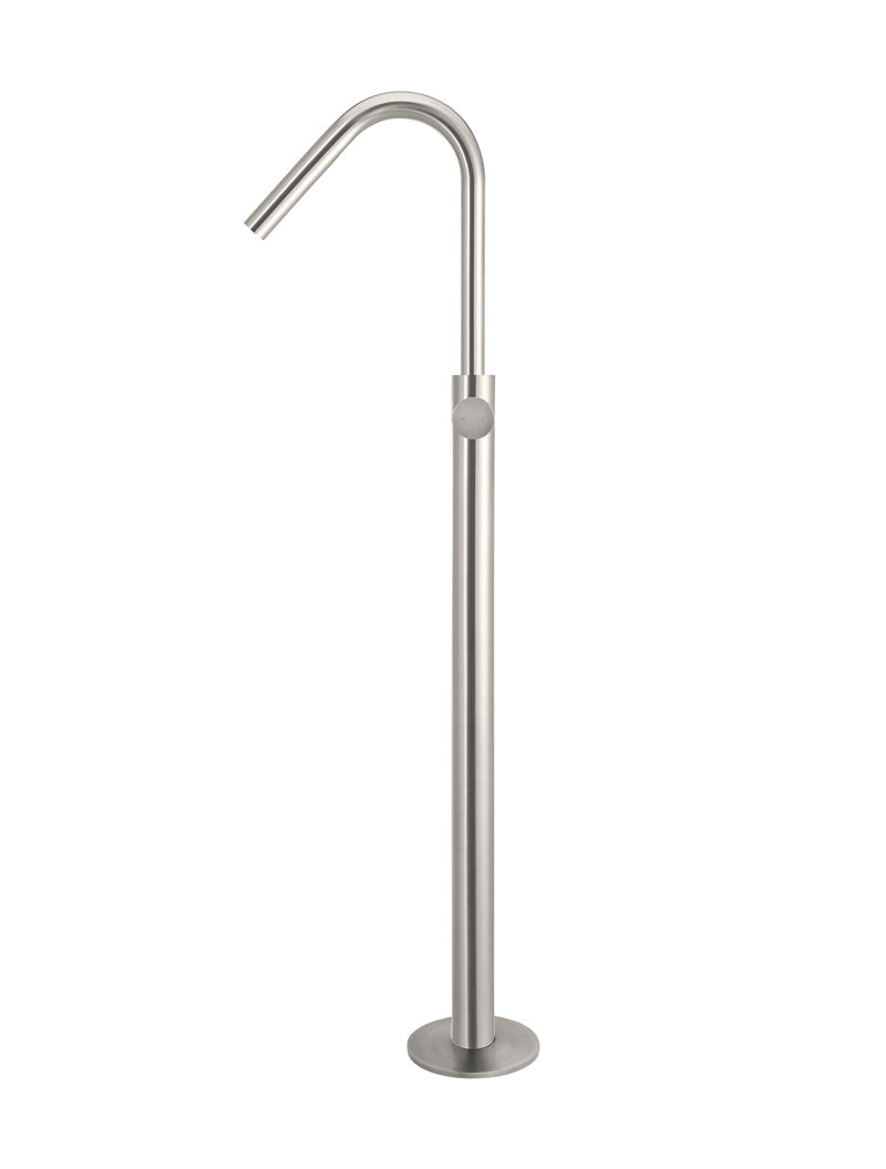 Meir Round Pinless Freestanding Bath Spout and Hand Shower