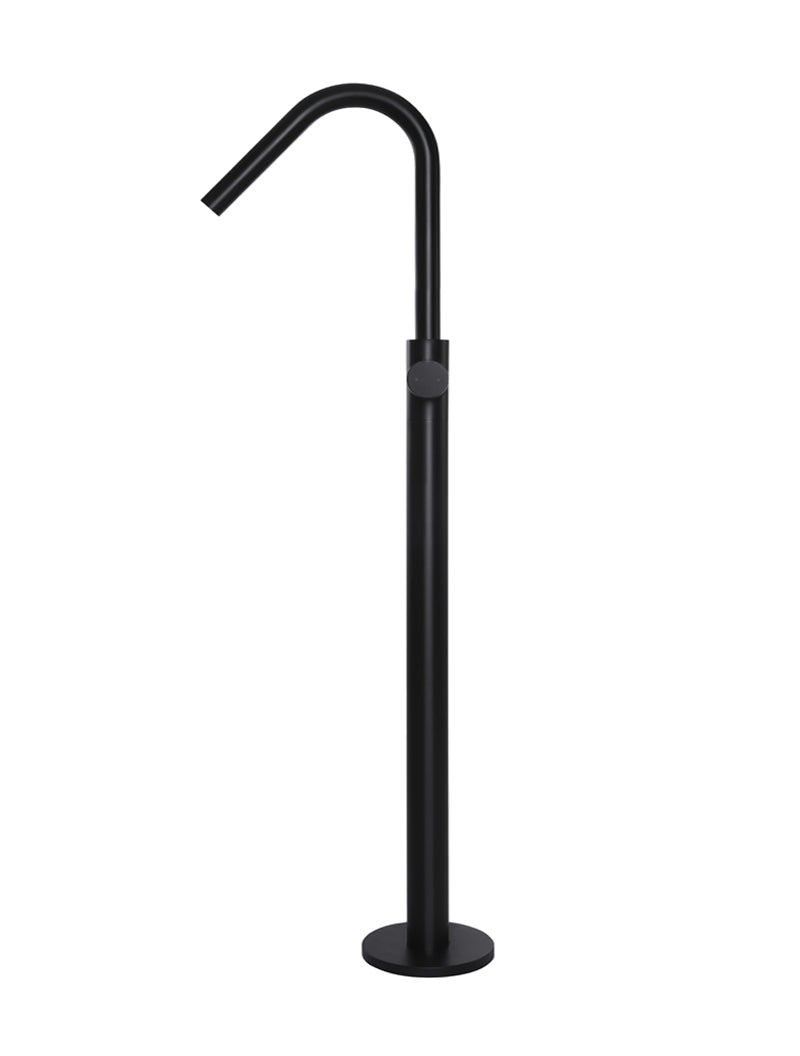 Meir Round Pinless Freestanding Bath Spout and Hand Shower