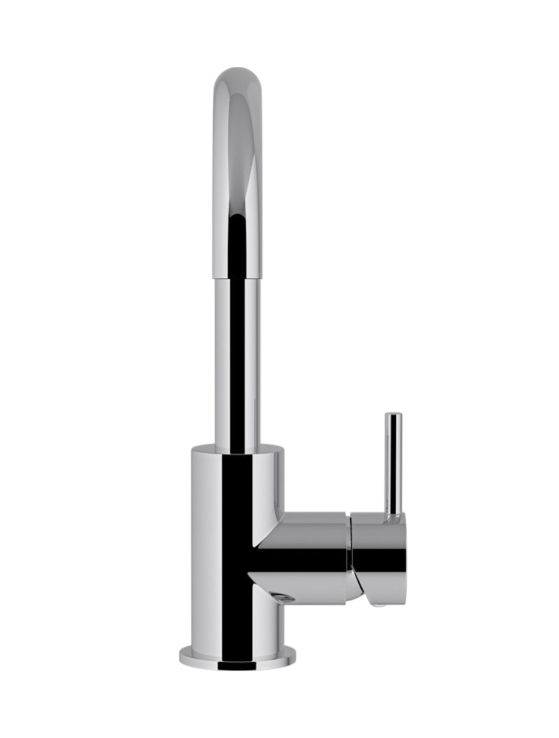 Meir Round Gooseneck Basin Mixer with Cold Start