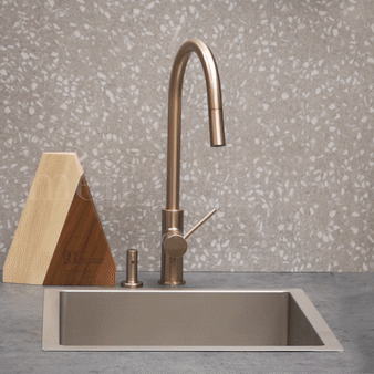 Meir Round Paddle Piccola Pull Out Kitchen Mixer Tap