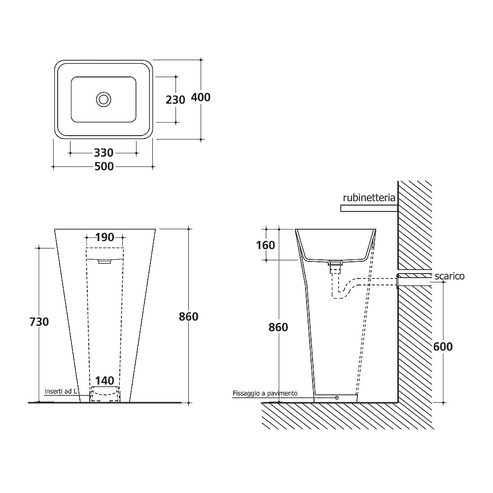 Arcisan Meg11 Freestanding Basin