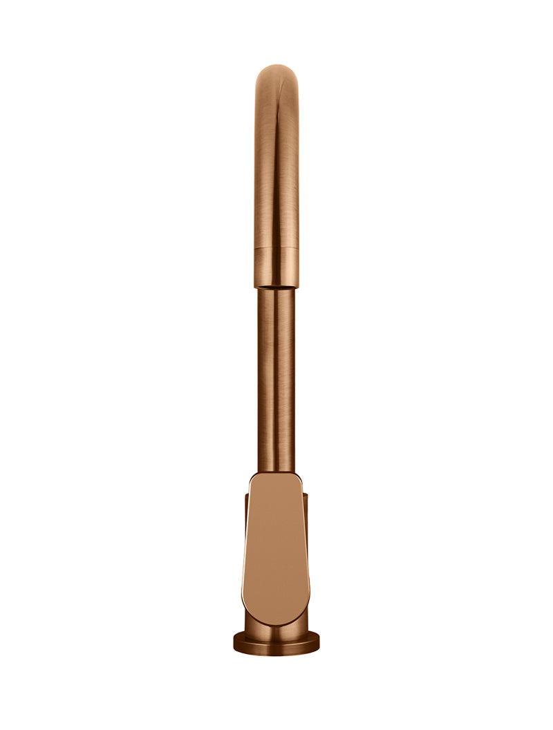 Meir Round Paddle Gooseneck Kitchen Mixer Tap