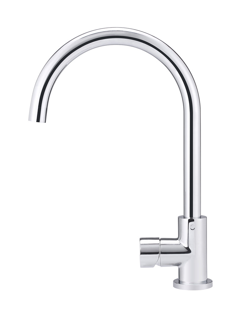 Meir Round Pinless Gooseneck Kitchen Mixer Tap