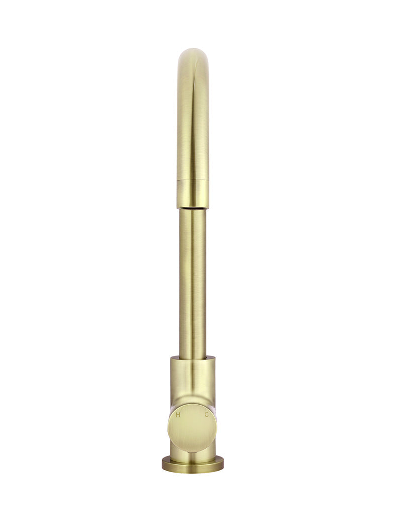 Meir Round Pinless Gooseneck Kitchen Mixer Tap