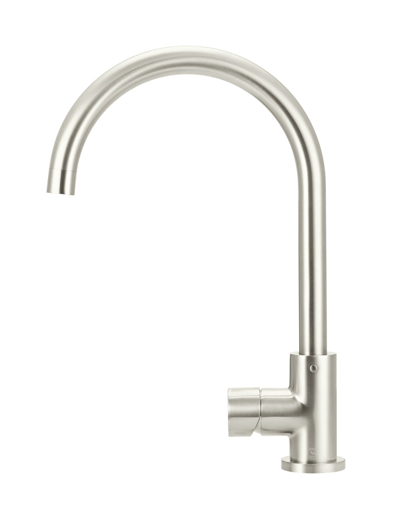 Meir Round Pinless Gooseneck Kitchen Mixer Tap