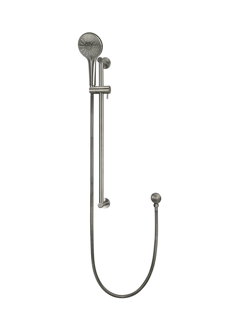 Meir Round Three Function Hand Shower on Rail Column
