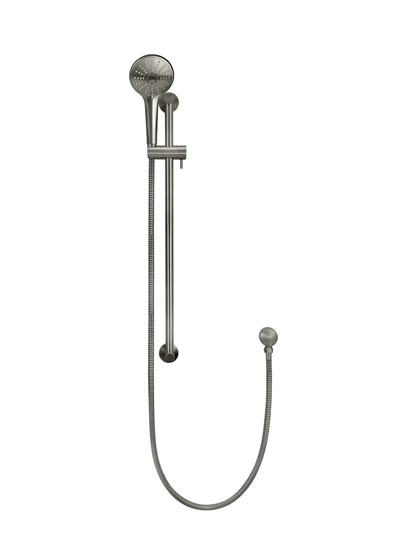 Meir Round Three Function Hand Shower on Rail Column