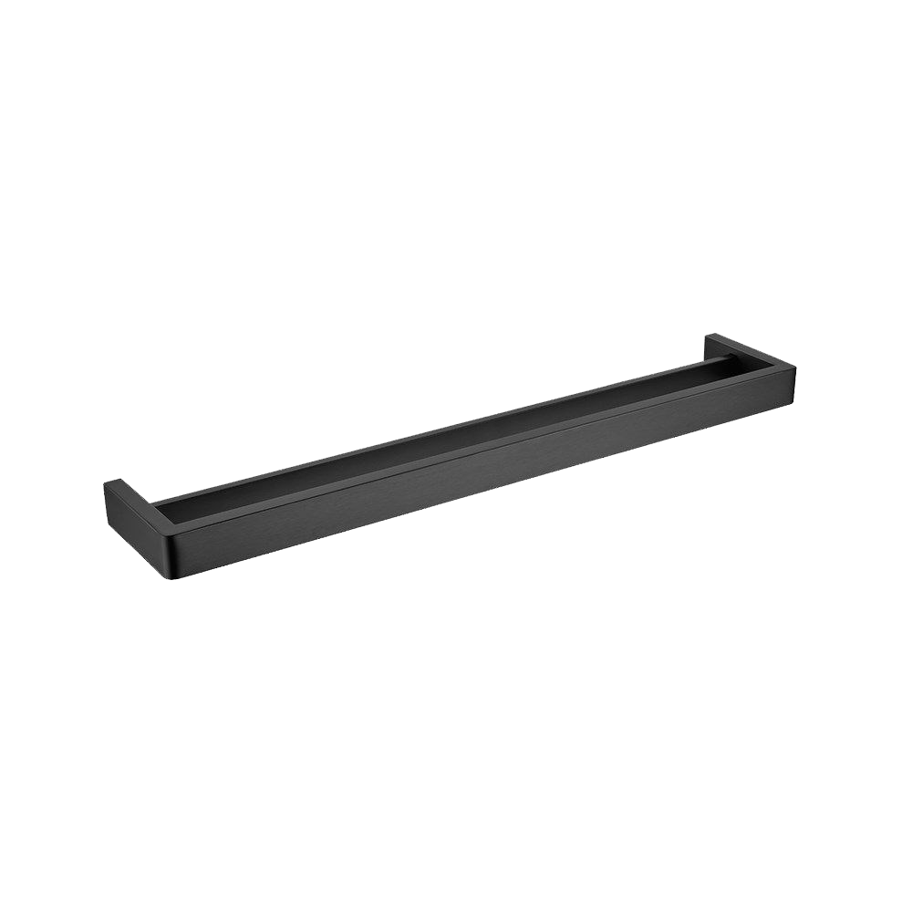 IVANO Series Square Black Double Towel Rail 600mm