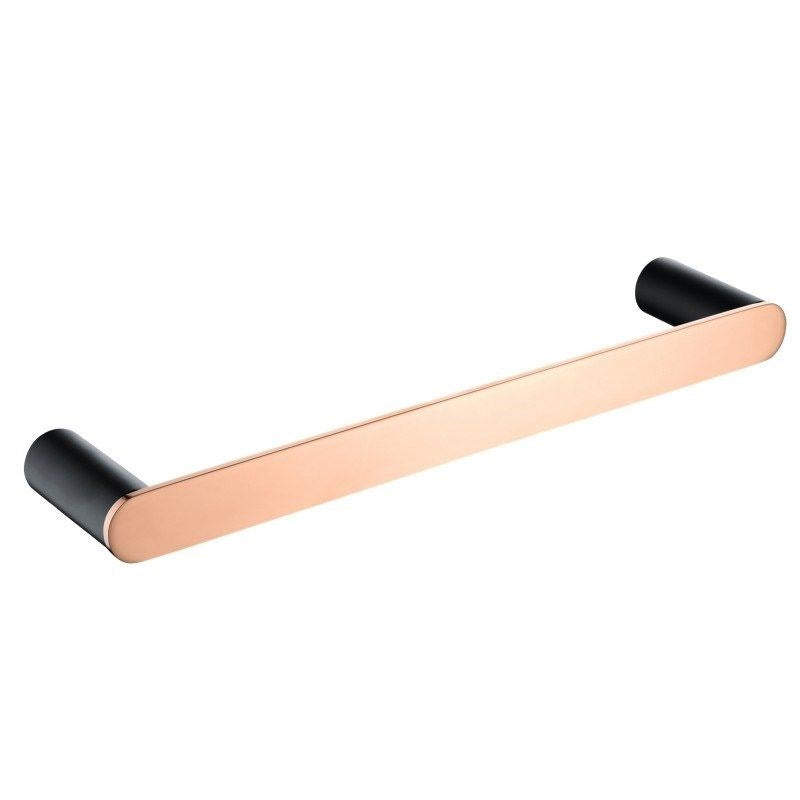 Round Black &amp; Rose Gold 304 Stainless Steel Towel Ring
