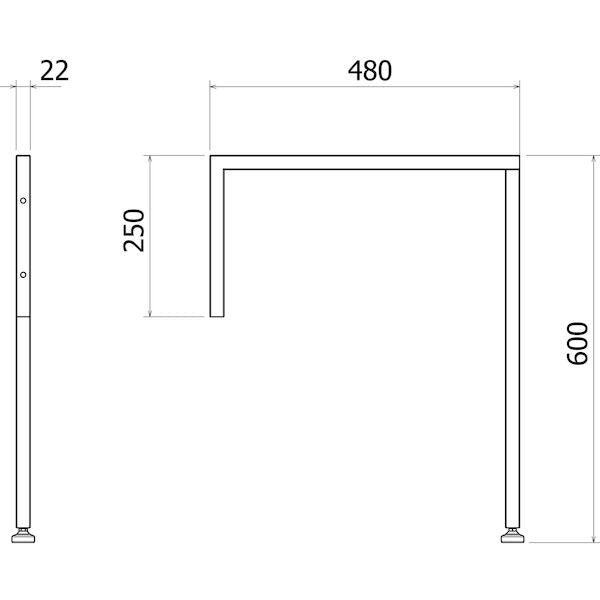 Caroma Cleaners Sink Wall Mounting legs (pair)
