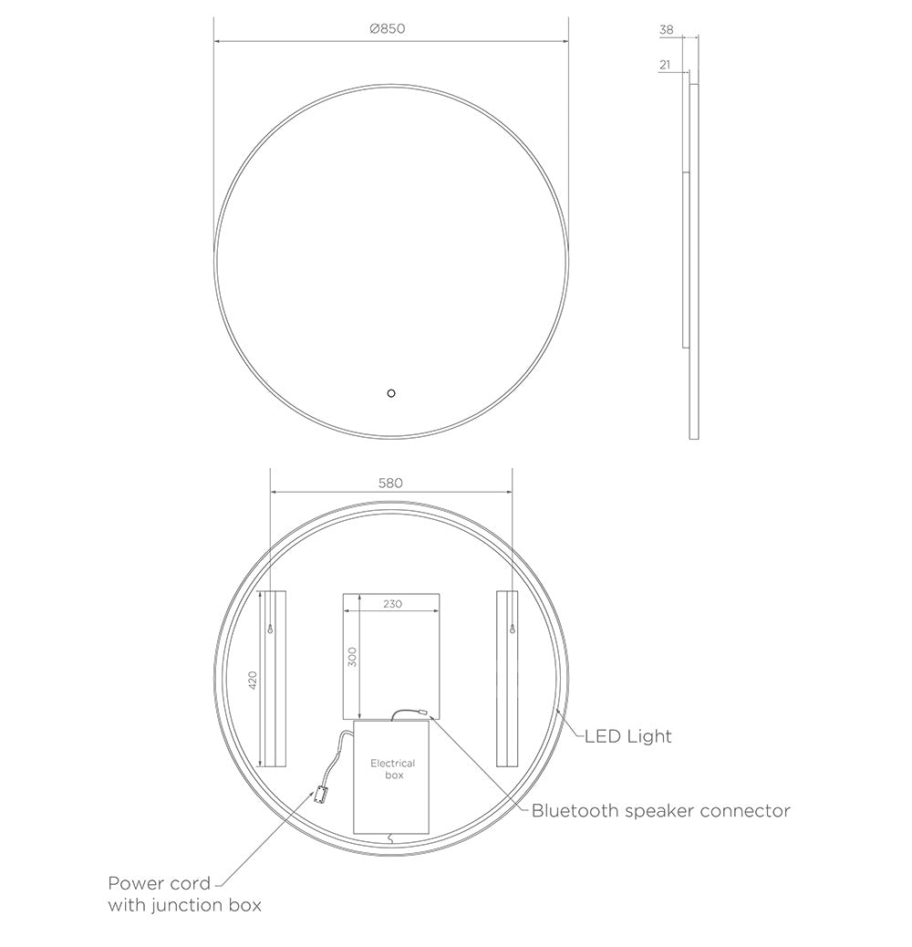 Arcisan Plaza Framed Backlit Mirror