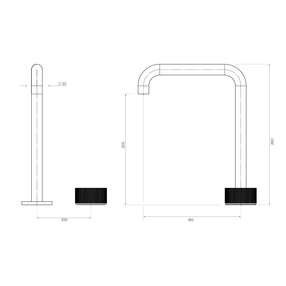 Arcisan Vierra Basin Mixer with Extended Height Squareline Spout