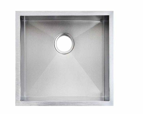 Stainless Steel Handmade Single Bowl Sink for Flush Mount and Undermount | 440 x 440 x 205mm