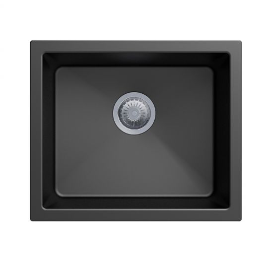 Carysil Salsa Single Bowl Granite Kitchen/Laundry Sink Top/Flush/Under Mount | 533 x 457 x 205mm